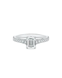 De Beers Forevermark Platinum Icon Emerald-Cut Diamond Engagement Ring