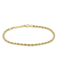14K Yellow Gold Heavy Metal Rope Link Chain Bracelet