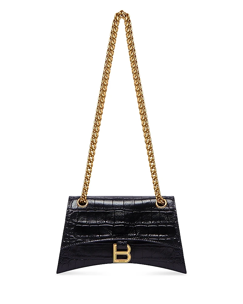 Balenciaga Crush Mini Chain Bag Crocodile Embossed