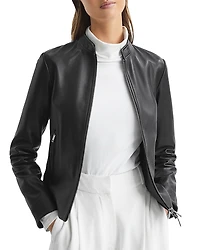 Reiss Allie Leather Biker Jacket