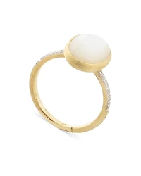 Marco Bicego 18K Yellow Gold Siviglia Mother of Pearl & Diamond Ring