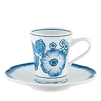 Vista Alegre Coralina Blue Coffee Cup and Saucer - Exclusive