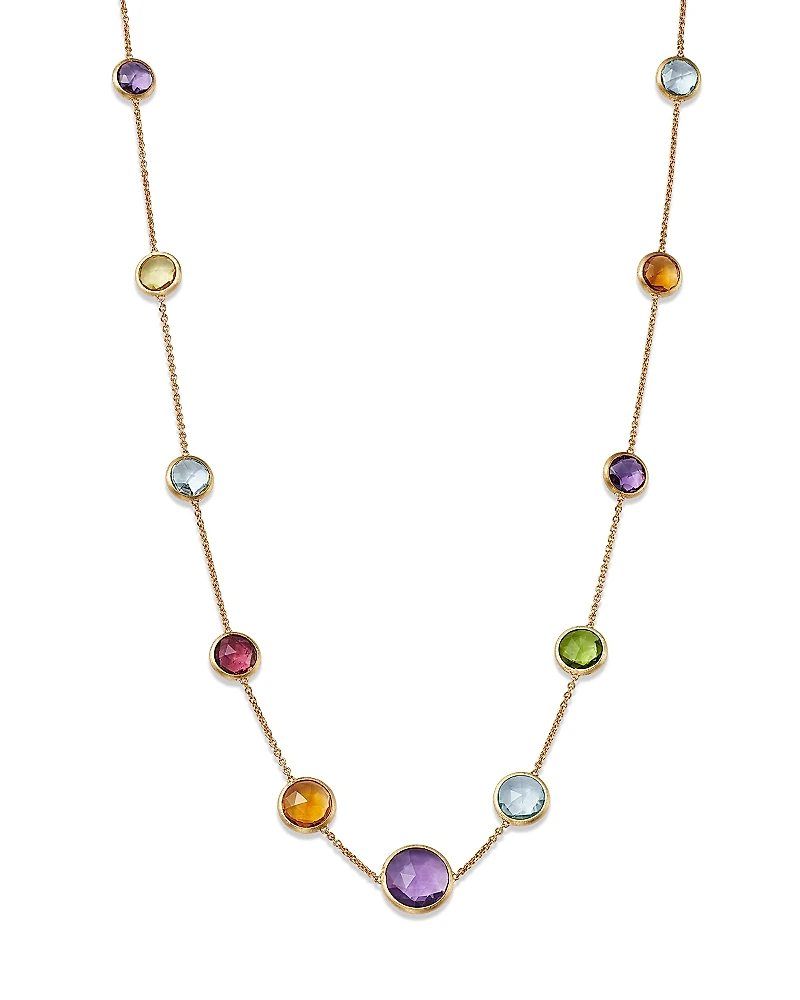 Marco Bicego 18K Yellow Gold Jaipur Multi Gemstone Necklace, 18 + 1.5 extender