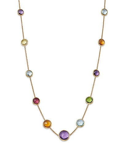 Marco Bicego 18K Yellow Gold Jaipur Multi Gemstone Necklace, 18 + 1.5 extender