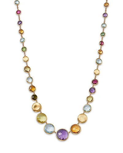 Marco Bicego 18K Gold Jaipur Color Mixed Gemstone Graduated Collar Necklace, 17