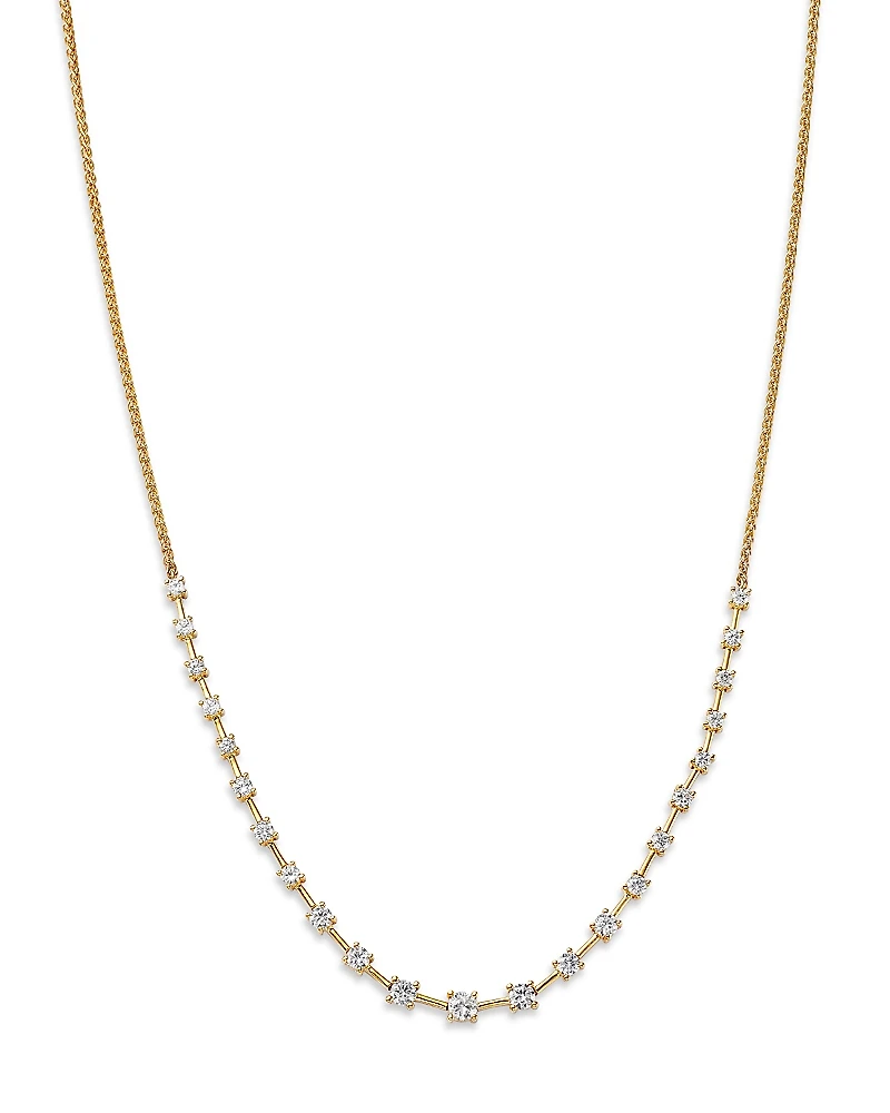 Bloomingdale's Fine Collection Diamond Station Tennis Necklace