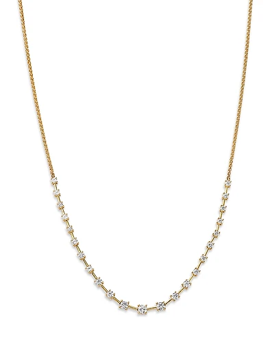 Bloomingdale's Fine Collection Diamond Station Tennis Necklace