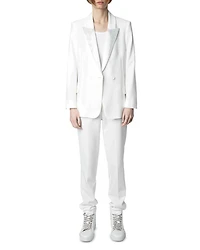 Visit Rhinestone Lapel Blazer