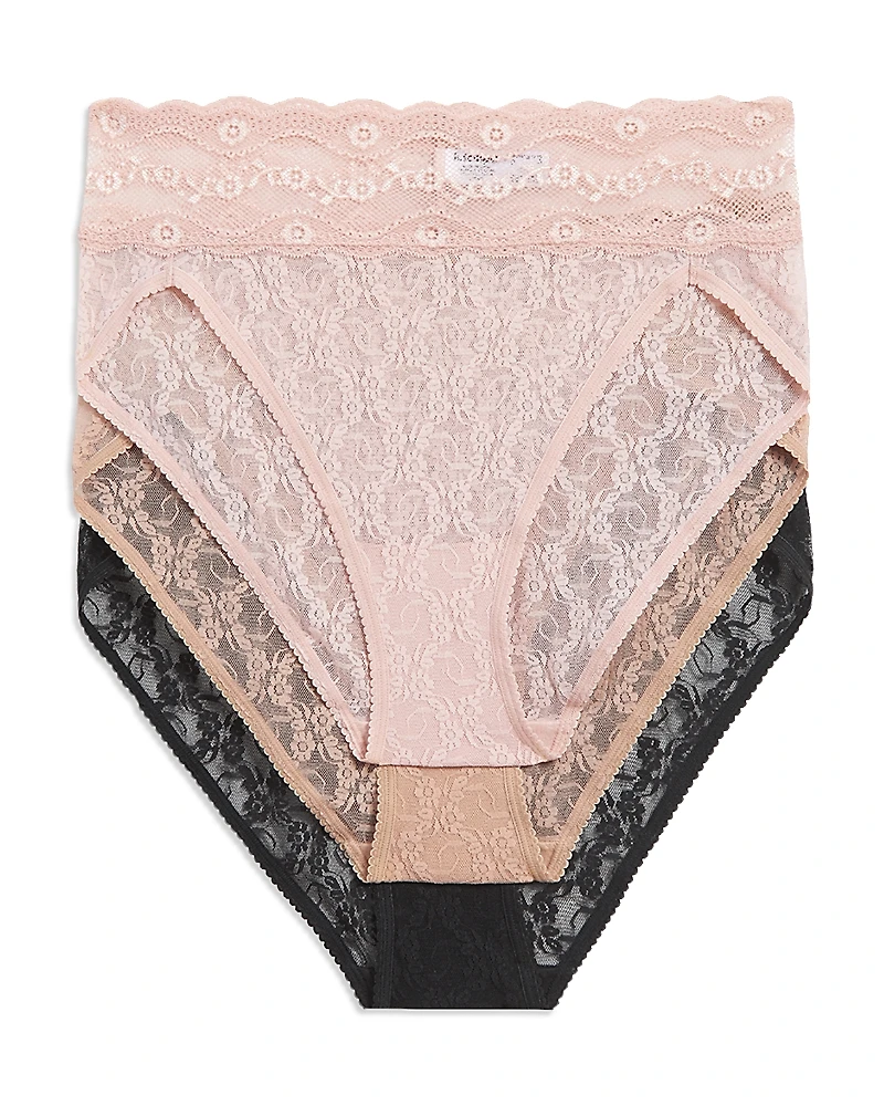 b. tempt'd by Wacoal Lace Kiss High Leg Panties, Pack of 3