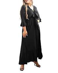 Dani Marie Nicole Tie Front Maxi Dress
