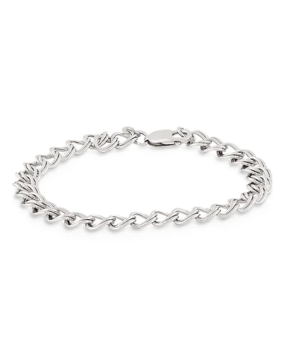 Bloomingdale's Fine Collection Sterling Silver Parallel Curb Chain Bracelet