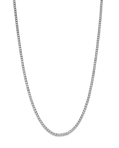 Diamond Classic Tennis Necklaces 14K White Gold, 3.0-7.0 tcw