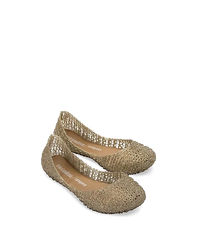 Mini Melissa Girls' Campana Papel Flats - Toddler, Little Kid, Big Kid