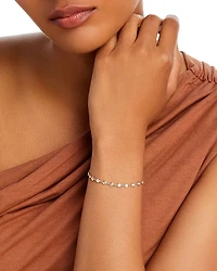 Diamond Station Tennis Bracelet in 14K Yellow Gold, 1.60 tcw