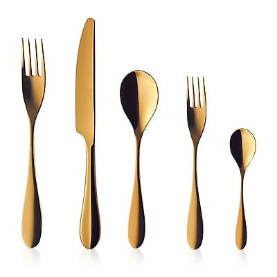 Degrenne Paris Onde Gold 5-Piece Place Setting