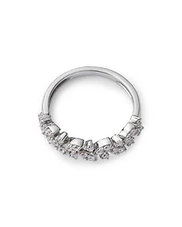 Diamond Leaf Band in 14K White Gold, 0.50 tcw
