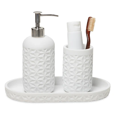 Roselli Quilted 3 Pc. Bathroom Set