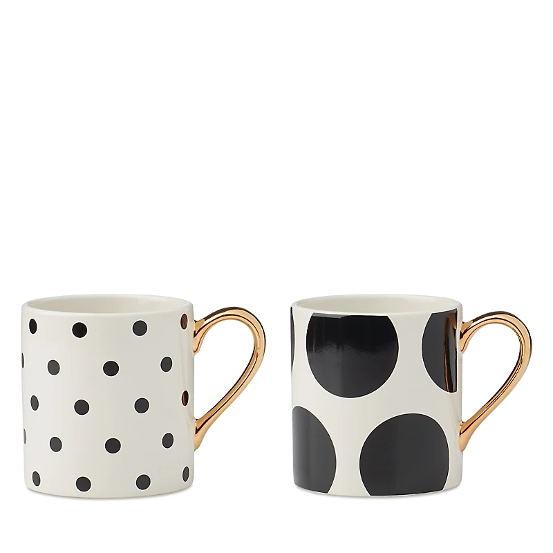kate spade new york On The Dot Assorted Mugs, Set of 2