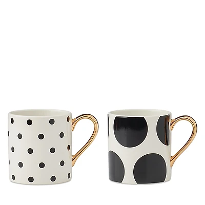 kate spade new york On The Dot Assorted Mugs, Set of 2