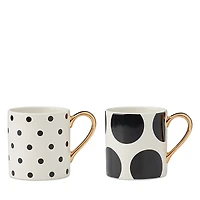 kate spade new york On The Dot Assorted Mugs, Set of 2