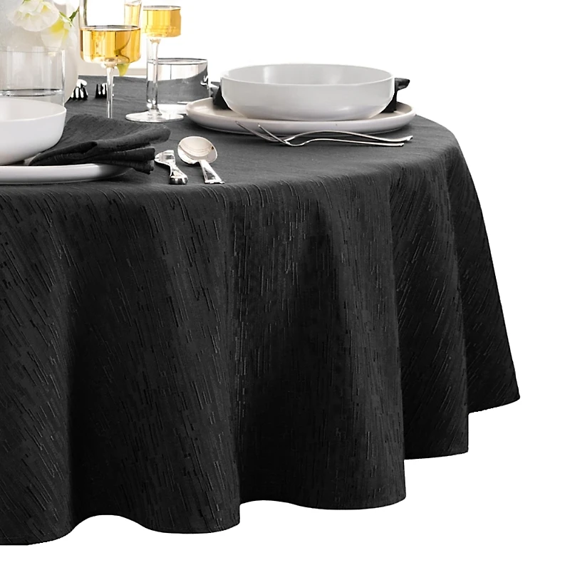 Elrene Home Fashions Continental Solid Texture Water and Stain Resistant Oval Tablecloth