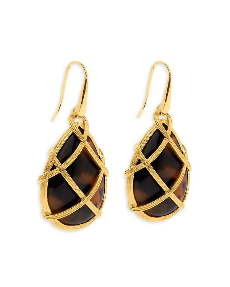 Goddess Tortoise Drop Earrings