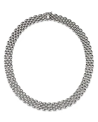 14K Yellow Gold & 14K White Gold Diamond Panther Collar Necklace, 18"