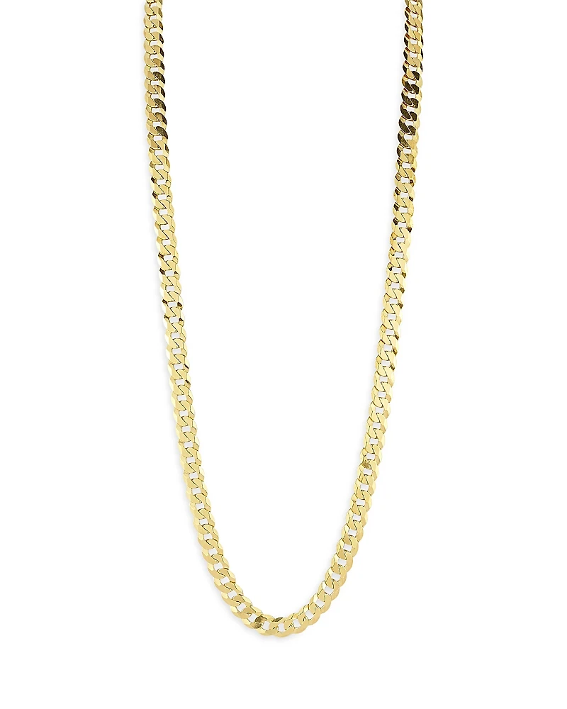 Milanesi And Co 18K Gold Plated Sterling Silver Curb Chain Necklace 7mm, 24