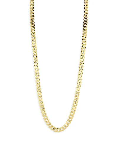 Milanesi And Co 18K Gold Plated Sterling Silver Curb Chain Necklace 7mm, 24