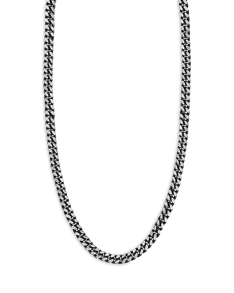 Milanesi And Co Oxidized Sterling Silver Curb Chain Necklace