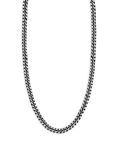 Milanesi And Co Oxidized Sterling Silver Curb Chain Necklace
