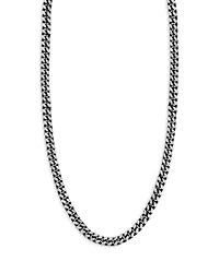 Milanesi And Co Oxidized Sterling Silver Curb Chain Necklace