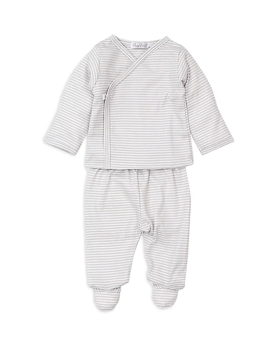 Kissy Unisex Cotton Striped Shirt and Footed Pants Set - Baby