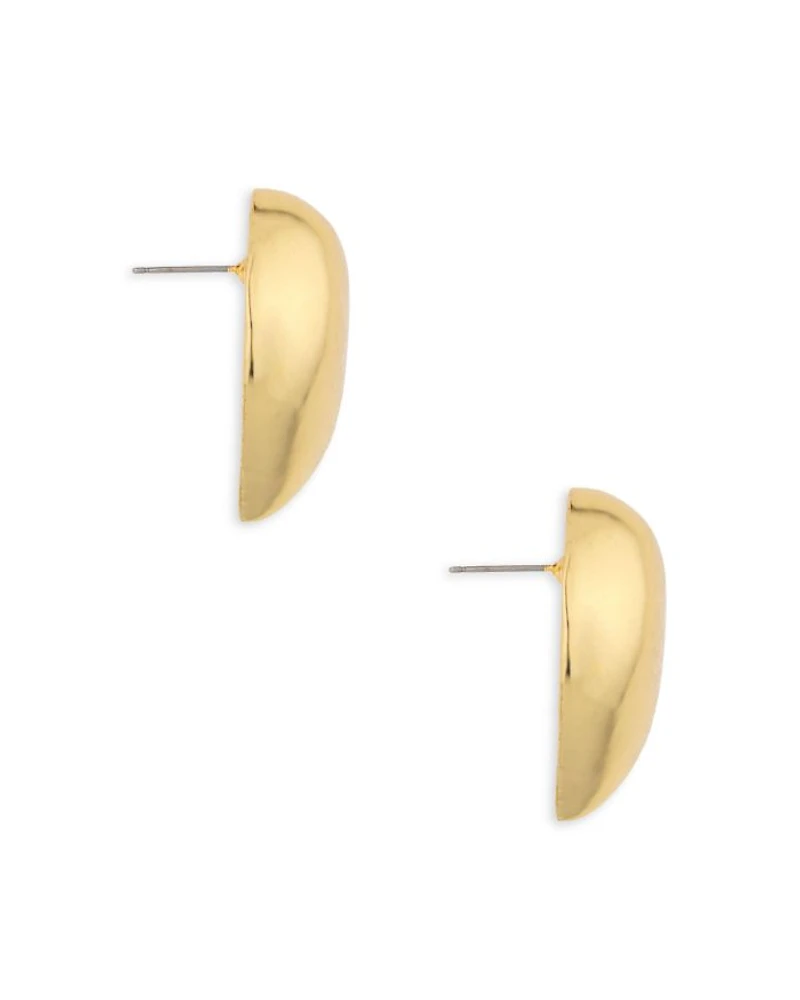 Polished Heart Stud Earrings