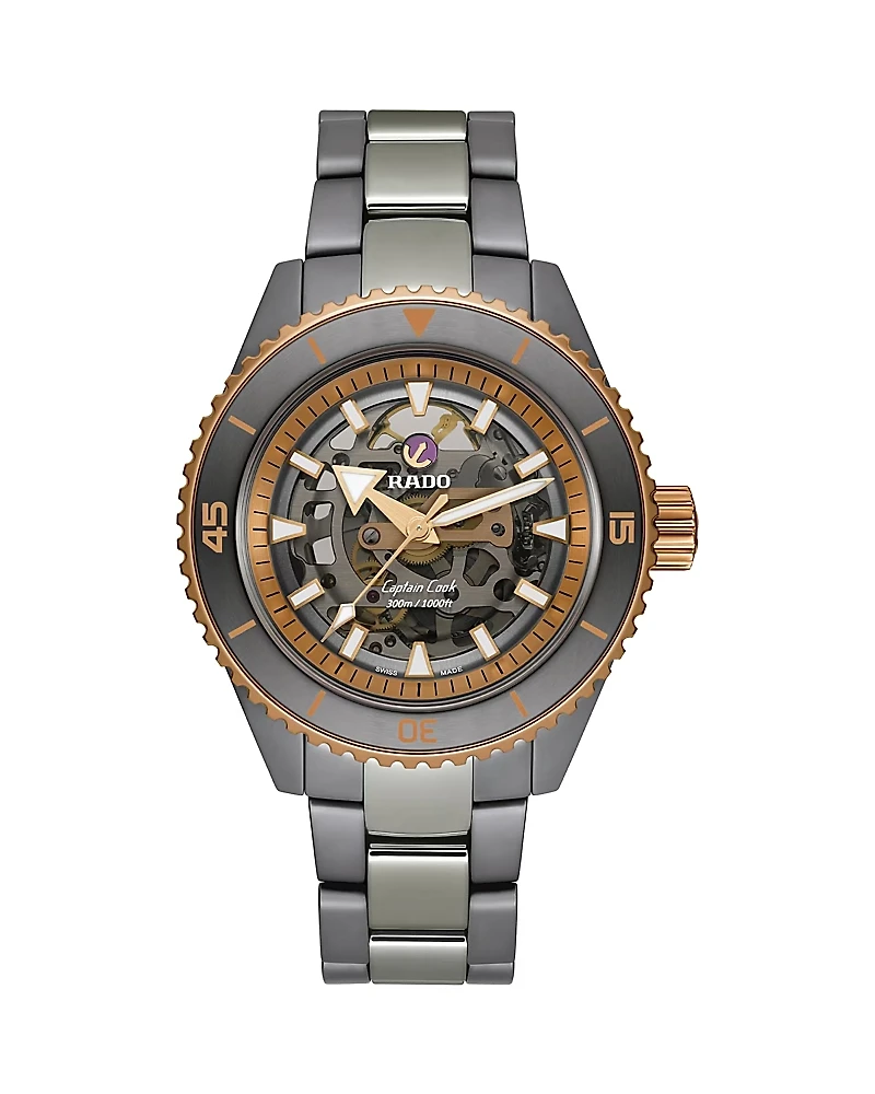 Rado Captain Cook High-Tech Ceramic Skeleton Watch, 43mm