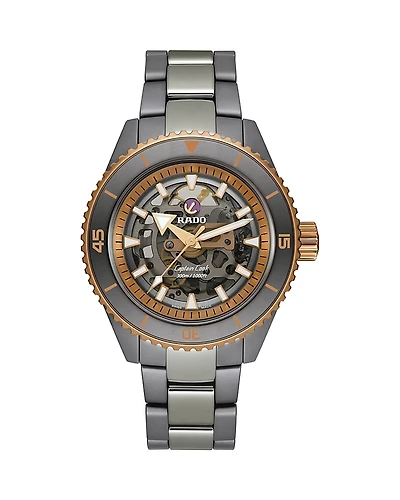 Rado Captain Cook High-Tech Ceramic Skeleton Watch, 43mm