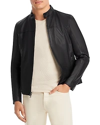 Michael Kors Leather Racer Jacket