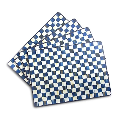 MacKenzie-Childs Royal Check Cork Back Placemats, Set of 4