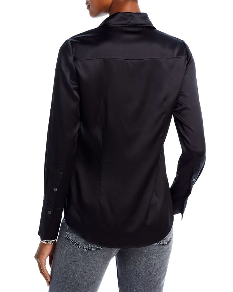 Silk-Blend Victoria Blouse