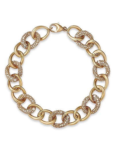 Bloomingdale's Fine Collection Diamond Pave Link Chain Bracelet