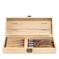 Couzon Louis Laguiole Noyer Steak Knives, Set of 4