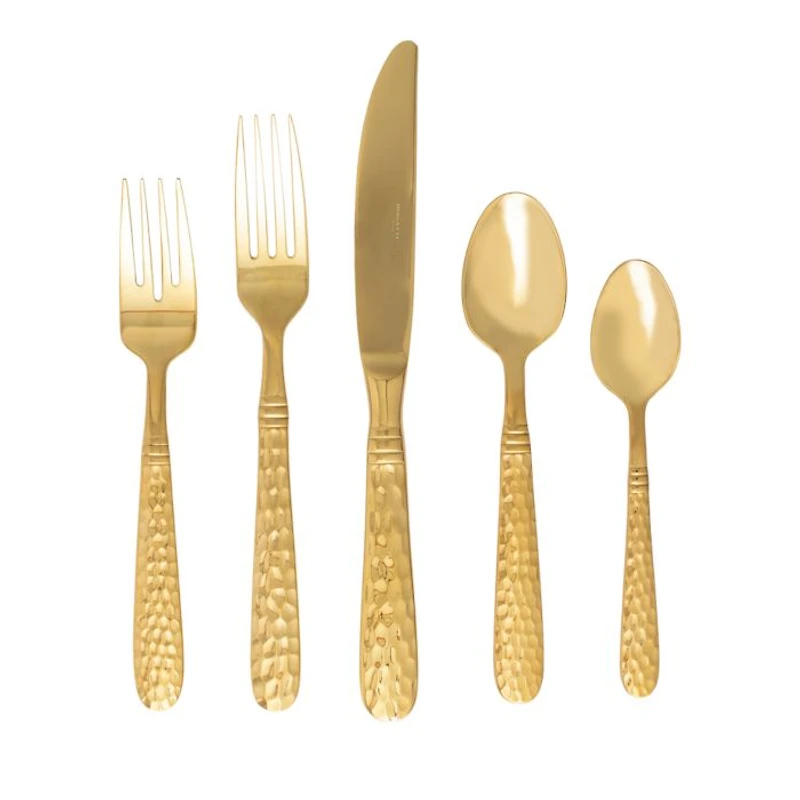 Martellato Gold Tone 20-Piece Flatware Set