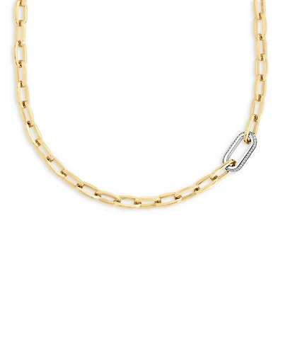 18K Yellow Gold Diamond (0.78 tcw) Oro Classic Necklace, 18"