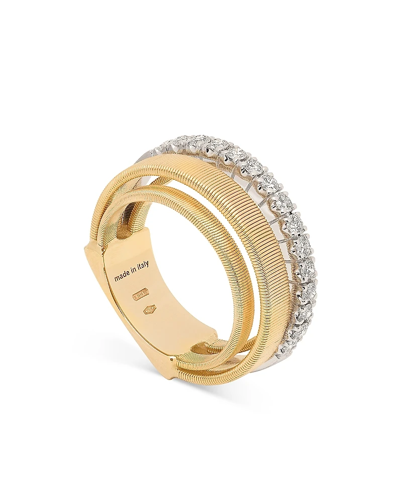 Marco Bicego 18K Yellow & White Gold Masai Diamond Strand Ring