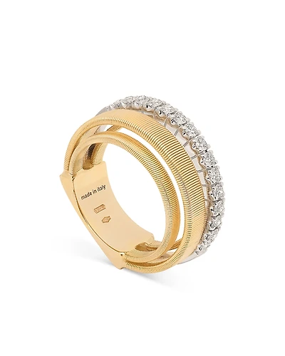 Marco Bicego 18K Yellow & White Gold Masai Diamond Strand Ring