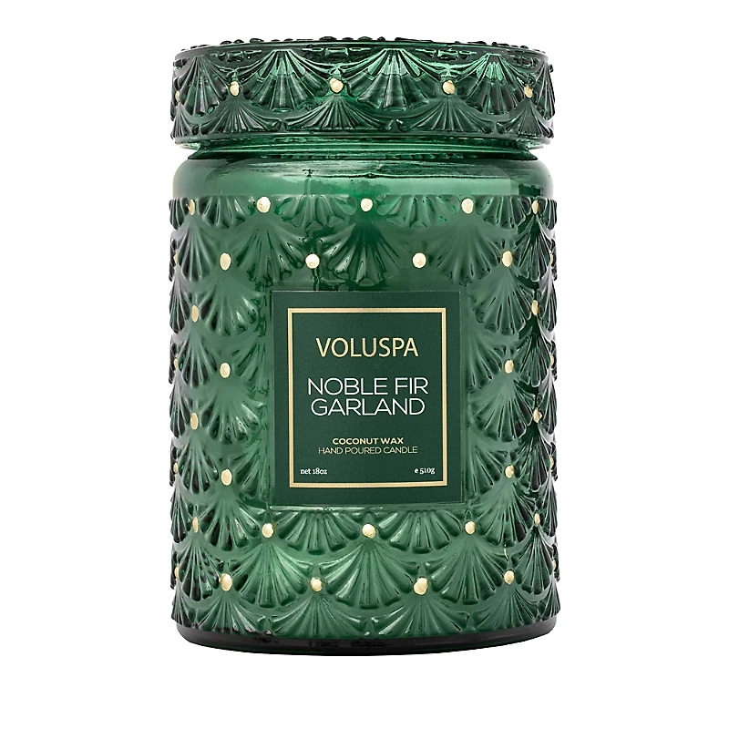 Voluspa Noble Fir Garland Large Jar Candle, 18 oz.