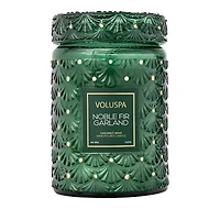 Voluspa Noble Fir Garland Large Jar Candle, 18 oz.