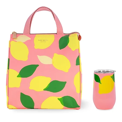 kate spade new york Lemon Toss Lunch Bag and Wine Tumbler