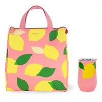 kate spade new york Lemon Toss Lunch Bag and Wine Tumbler