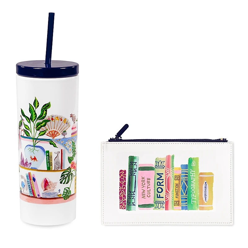 kate spade new york Bookshelf Tumbler and Pencil Pouch
